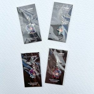 Lootcrate LootAnime charms, phone charms set of 4 New with tags